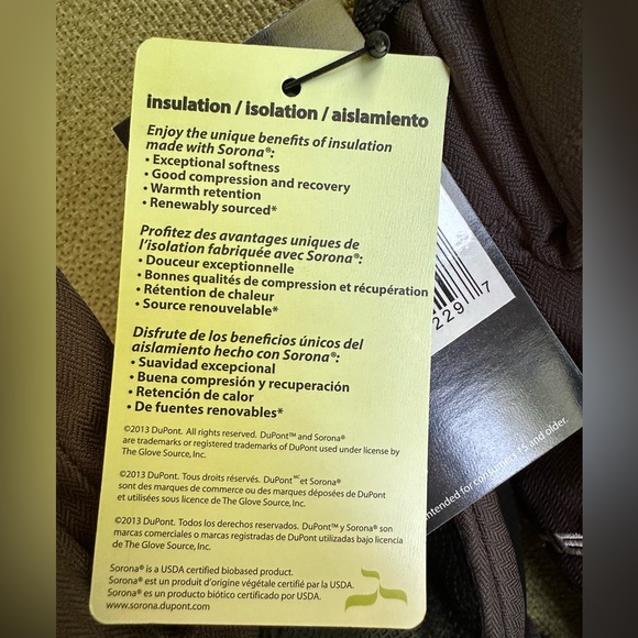 Head Unisex Charcoal Clip-Together Ski Gloves Dupont Sorona Warm & Soft ~ XS - Picture 6 of 8